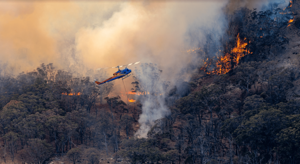 helicopter fighting wildfires