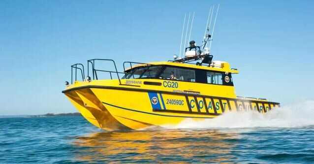 australian volunteer coast guard on water compressed