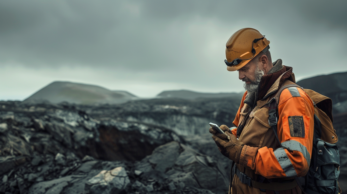 remote worker with smartphone